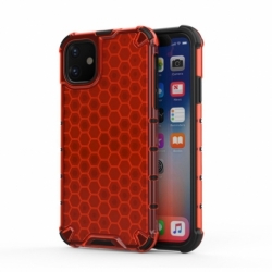 Husa APPLE iPhone 11 - Gel TPU Honeycomb Armor (Rosu)