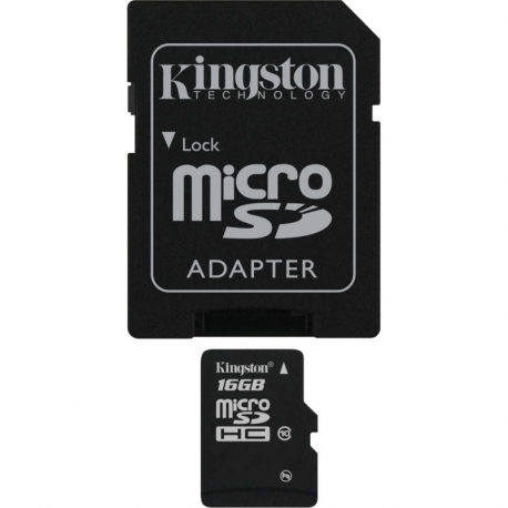Card MicroSD 16GB + Adaptor (Clasa 10) KINGSTON
