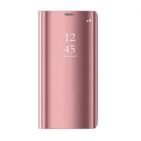 Husa SAMSUNG Galaxy A51 - Flip Wallet Clear (Roz) Blister