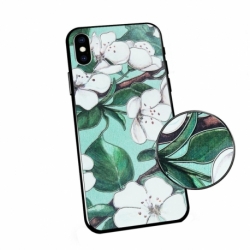 Husa SAMSUNG Galaxy A80 \ A90 - Flowers 3D (Verde)