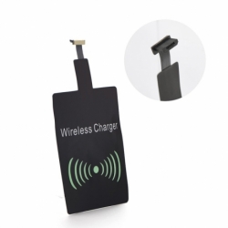 Receptor pentru incarcare wireless cu mufa MicroUSB (Negru) Tip B