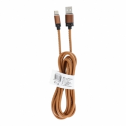Cablu Date & Incarcare Piele Tip C 3.0 (Maro) C183 2m