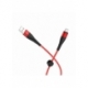 Cablu Date & Incarcare MicroUSB 2.4A (Rosu) 25 Centrimetri Borofone Munificient BX32
