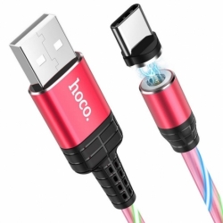 Cablu Date & Incarcare Magnetic Tip C 2A (Rosu) HOCO U90