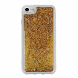 Husa APPLE iPhone 12 Mini - Glitter Lichid (Auriu)