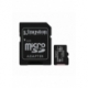 Card MicroSD 64GB + Adaptor Clasa 10 Kingston