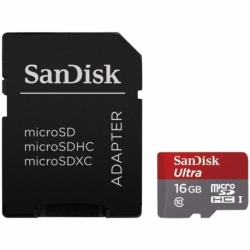 Card MicroSD 16GB + Adaptor (Clasa 10) SanDisk