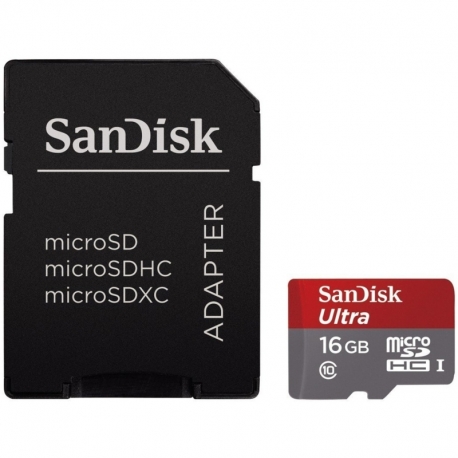 Card MicroSD 16GB + Adaptor (Clasa 10) SanDisk