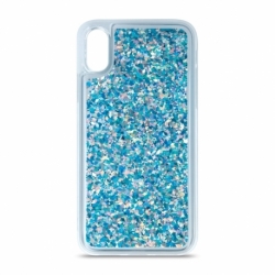 Husa pentru SAMSUNG Galaxy A12 - Glitter Lichid (Albastru)