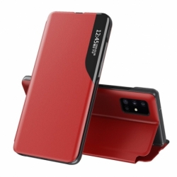 Husa pentru SAMSUNG Galaxy A51 - Leather View Case (Rosu)