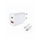 Incarcator Universal USB & Tip C + Cablu Lightning  (Alb) JELLICO C9-T