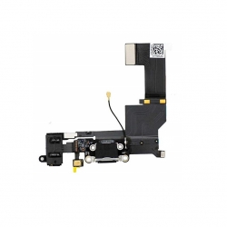 Banda Flex Pentru APPLE iPhone 5 Cu Conector De Incarcare (Negru)