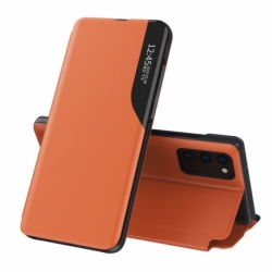 Husa pentru SAMSUNG Galaxy A52 (5G) \ A52s (5G) \ A52 (4G) - Leather View Case (Portocaliu)