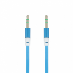 Cablu Audio AUX Jack 3.5mm (Albastru) 1 Metru Bulk