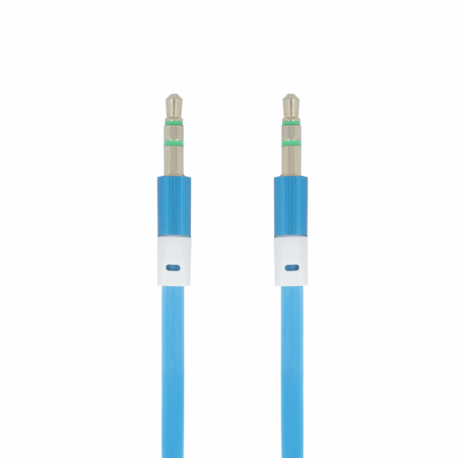 Cablu Audio AUX Jack 3.5mm (Albastru) 1 Metru Bulk