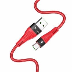 Cablu Date & Incarcare Fast Charging Tip C 5A (Rosu) 1 Metru Hoco U53