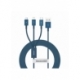 Cablu Date & Incarcare 3 in 1 3.5A ( MicroUSB  Lightning  Tip C ) - 1.5 MetrI (Albastru) Baseus CAMLTYS-03