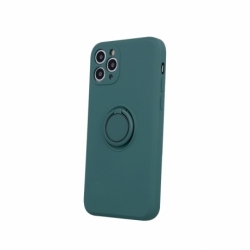 Husa pentru APPLE iPhone 13 - Ring Silicon Cover (Verde Inchis)