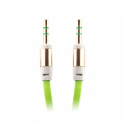 Cablu Audio AUX Jack 3.5mm (Verde) 1 Metru Bulk